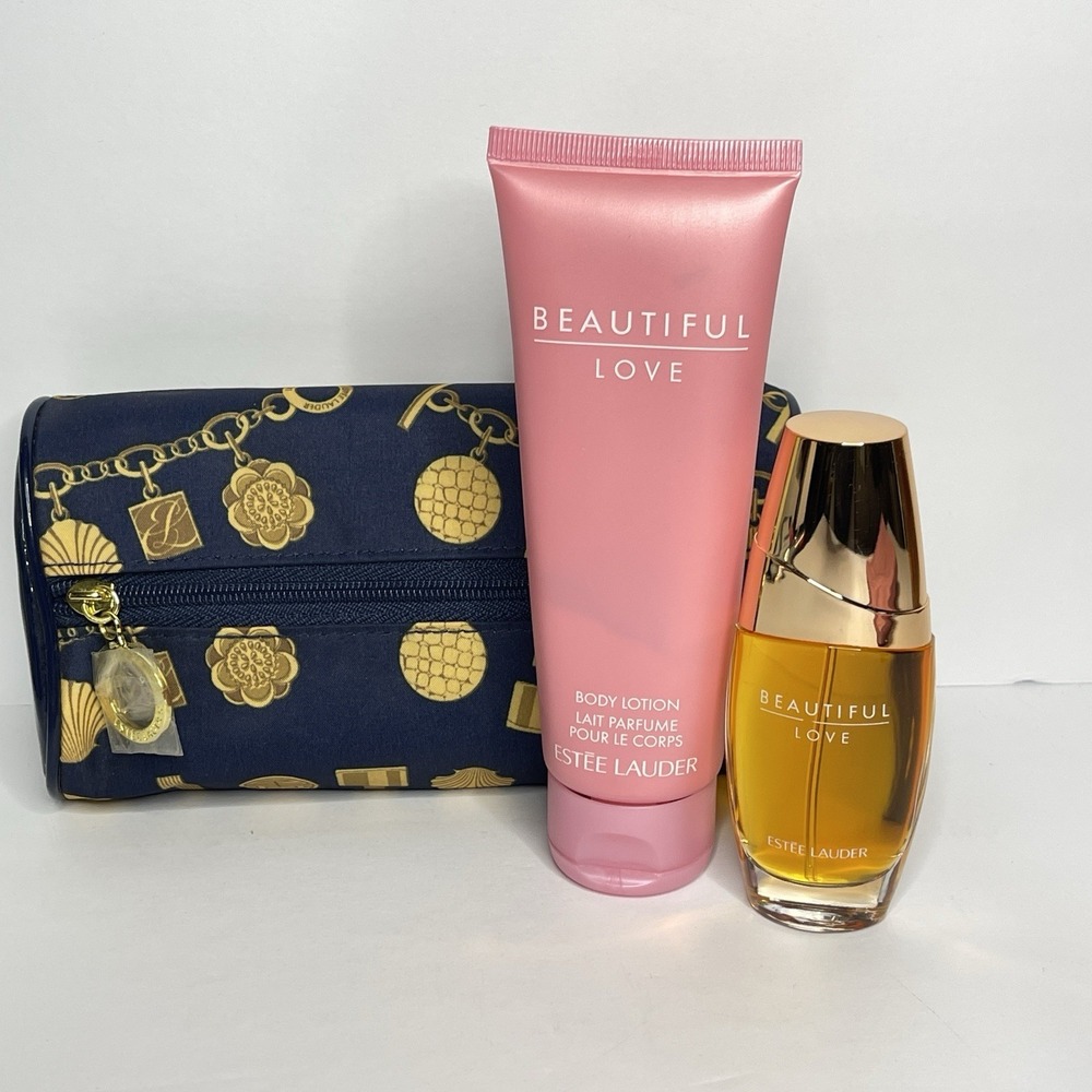 Estee Lauder Beautiful Love Eau de Parfum Spray 1.0 oz /30ml Travel Set NEW
